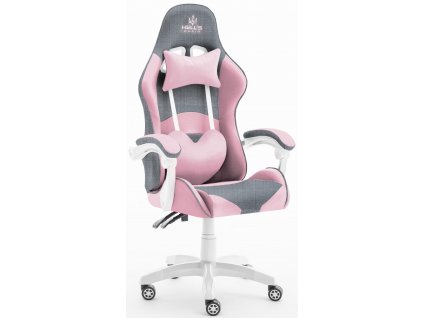Játékszék Hell's Chair Rainbow Pink Grey Mesh