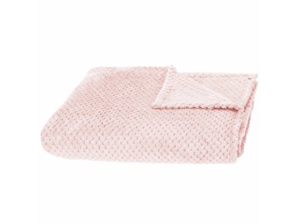 Kétoldalas plüss takaró 200 x 220 cm - világos rózsaszín
