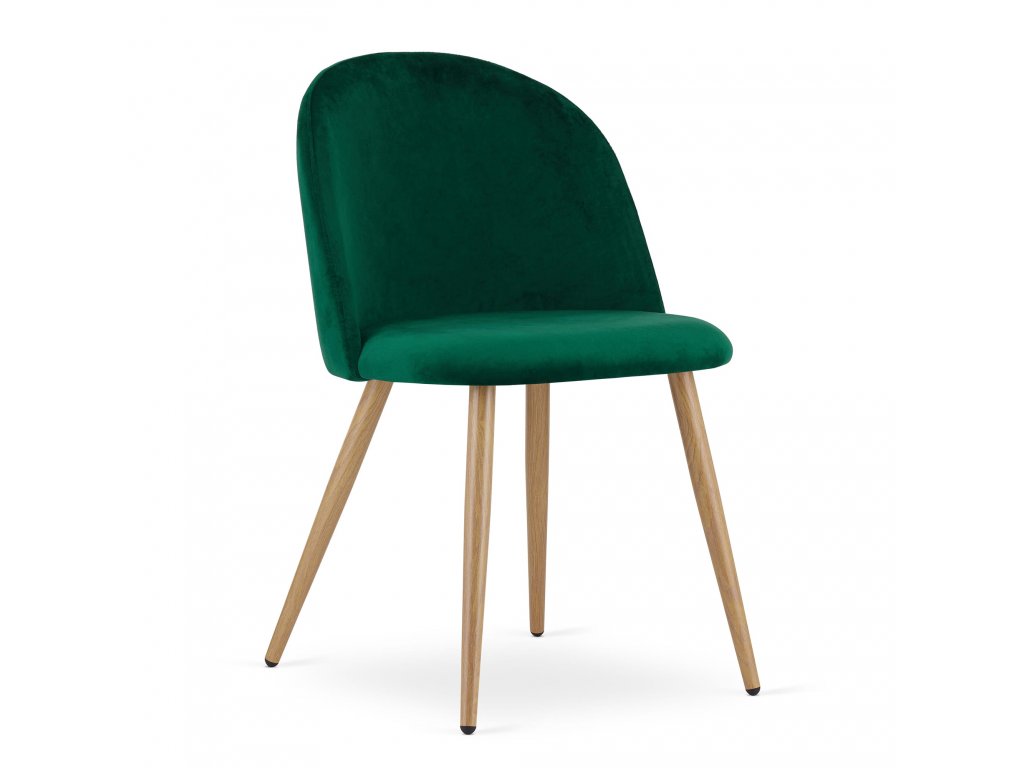 Stolička BELLO - zamatovo zelená
