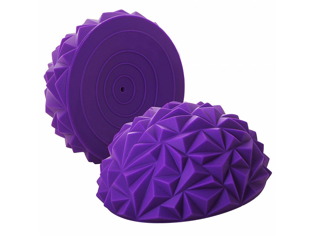 Masážna balančná lopta s hrotmi - fialová