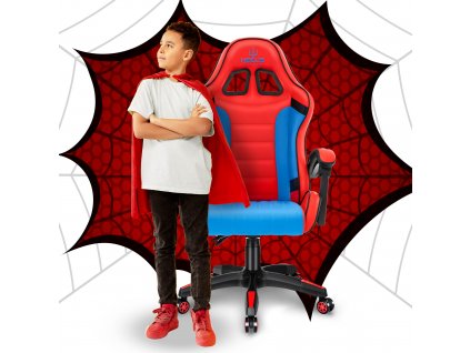 Detská herná stolička HC-1005 HERO Spider KIDS Červená Modrá