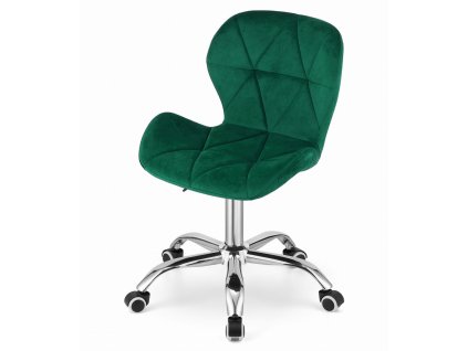 3804 AVOLA krzeslo obrotowe aksamitne zielone skos lewy przod