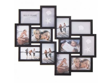 Fotorámik na 12 fotografií multiframe 10x15 - čierny