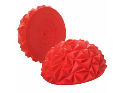 Masážna balančná lopta s hrotmi - červená