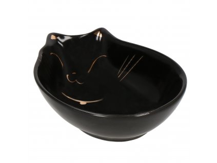 Keramická miska pre mačky - čierna