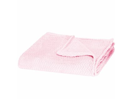 Obojstranná plyšová deka 70 x 160 cm - ružová