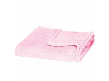 Obojstranná plyšová deka 70 x 160 cm - ružová
