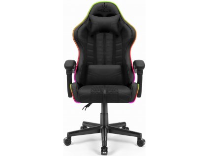 Herná stolička Hell's Chair HC-1004 LED BLACK