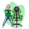 Detská Herná stolička Hell's Chair HC-1005 Cube KIDS Green Black