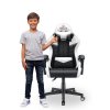 Detská Herná stolička Hell's Chair HC-1004 KIDS White Black Grey