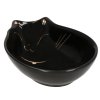 Keramická miska pre mačky - čierna