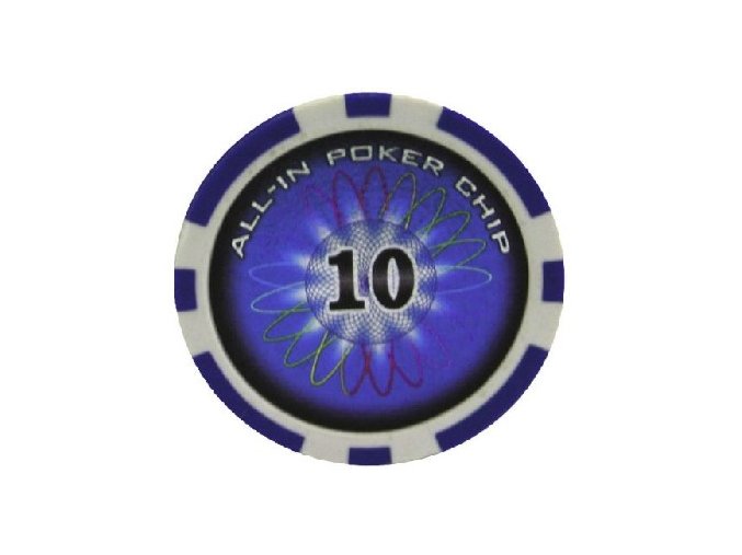 Poker chip ALL IN hodnota 10