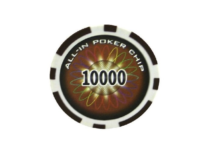Poker chip ALL IN hodnota 10000