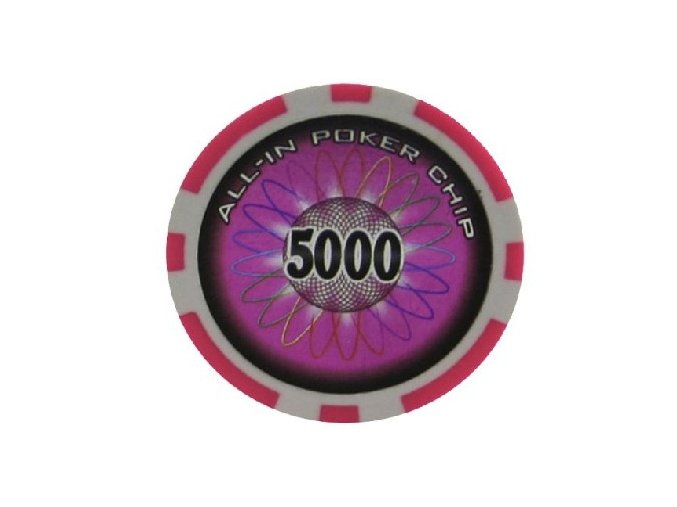 Poker chip ALL IN hodnota 5000