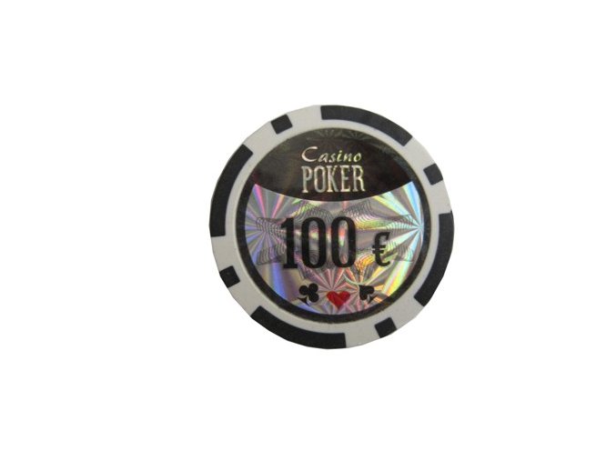 Poker chip cash game hodnota 100 €