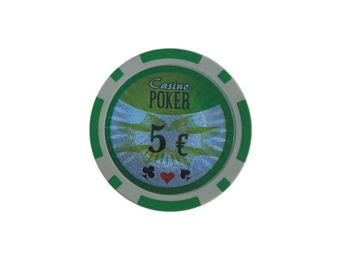 Poker chip cash game hodnota 5 €