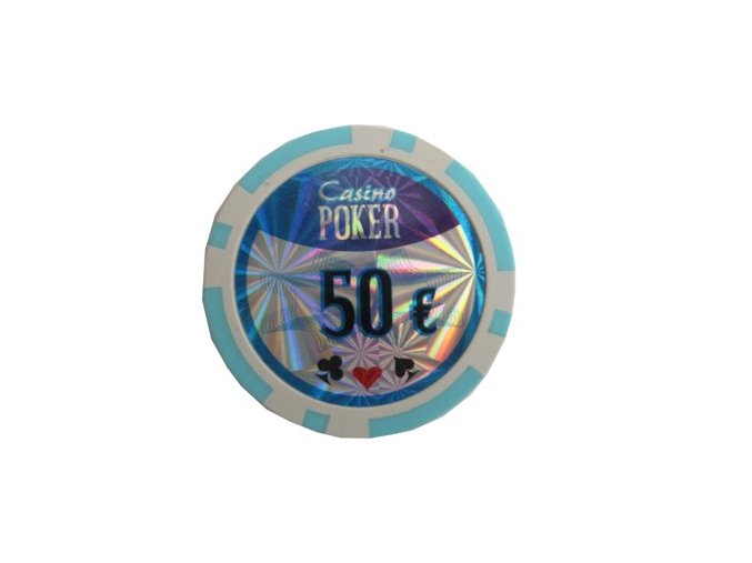 Poker chip cash game hodnota 50 €