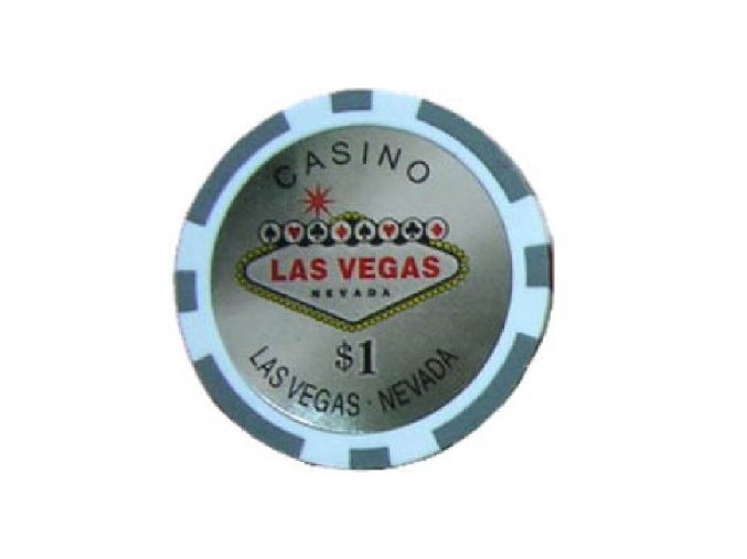 Poker chip LAS VEGAS hodnota 1