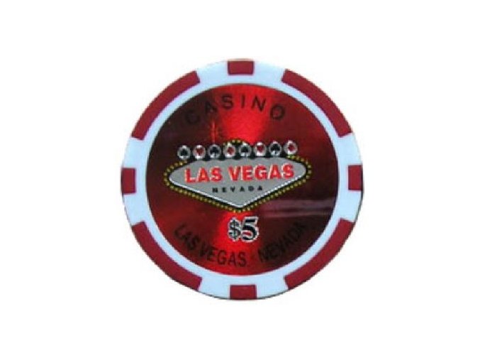 Poker chip LAS VEGAS hodnota 5