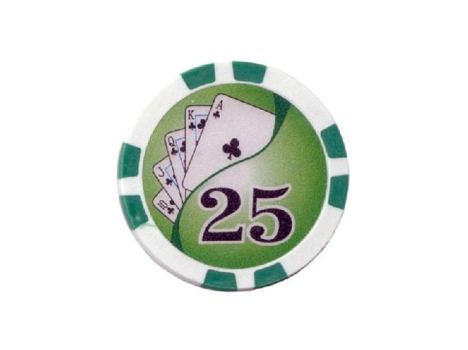 Poker chip Royal Flush hodnota 25