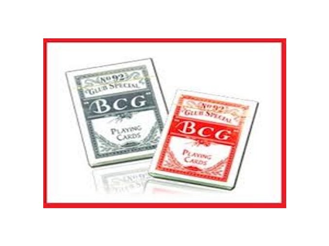 Pokrové hracie karty BCG papierové červené