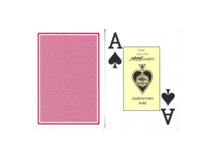 Pokrové hracie karty Fournier červené veľký index