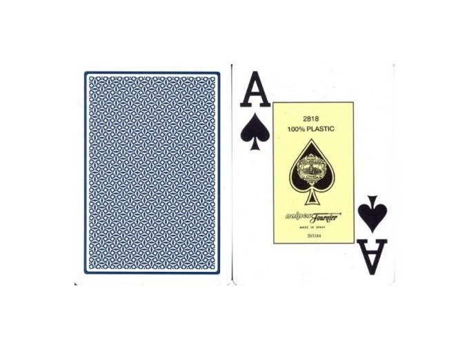 Pokrové hracie karty Fournier modré veľký index