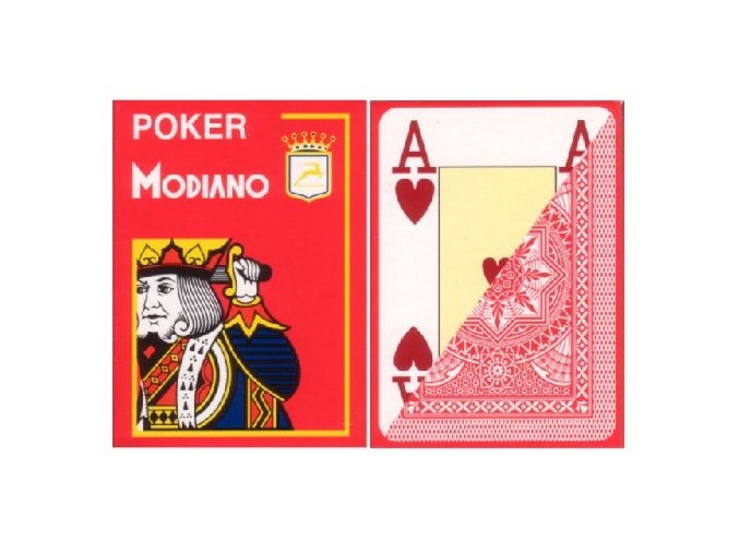Pokrové hracie karty Modiano červené veľký index