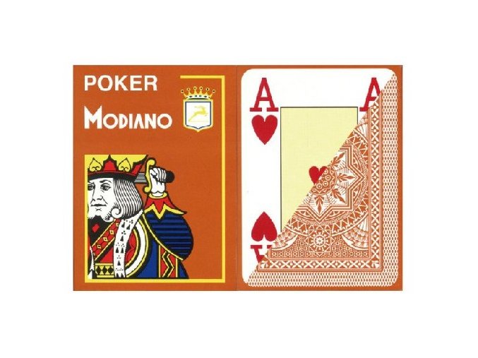 Pokrové hracie karty Modiano hnedé veľký index