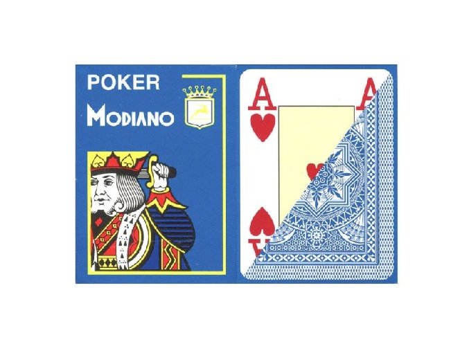 Pokrové hracie karty Modiano svetlomodré veľký index