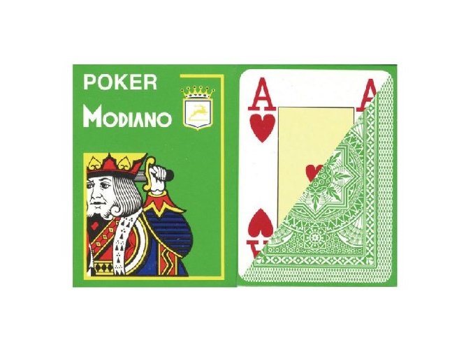 Pokrové hracie karty Modiano svetlozelené veľký index