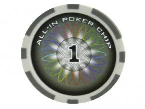 Poker chip ALL IN hodnota 1