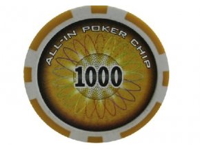 Poker chip ALL IN hodnota 1000