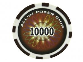 Poker chip ALL IN hodnota 10000