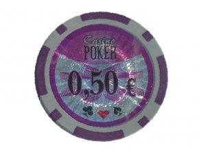 Poker chip cash game hodnota 0,50 €