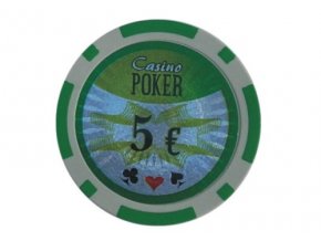 Poker chip cash game hodnota 5 €