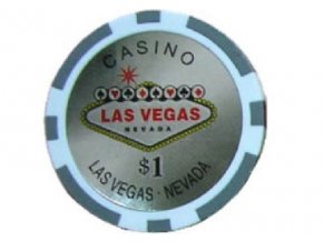 Poker chip LAS VEGAS hodnota 1