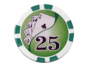 Poker chip Royal Flush hodnota 25