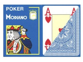Pokrové hracie karty Modiano svetlomodré veľký index