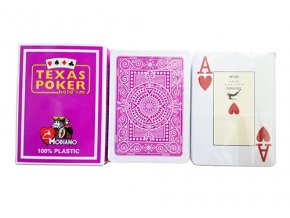 Pokrové hracie karty Modiano Texas Poker fialové veľký index