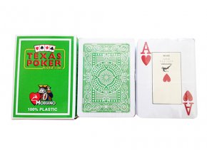 Pokrové hracie karty Modiano Texas Poker svetlozelené veľký index