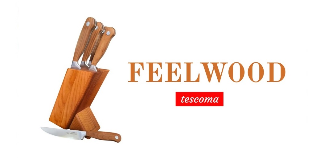 Blok na nože FEELWOOD, s 5 nožmi