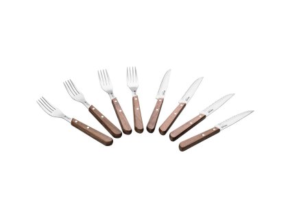 Sada steakových príborov WALNUT, 8 ks