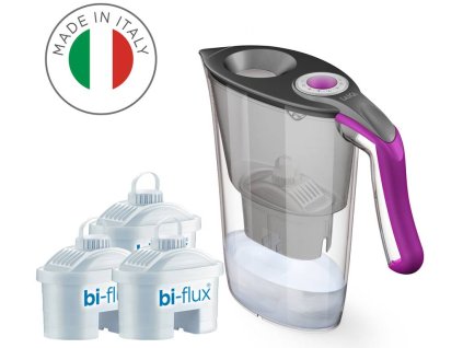 Filtračná kanvica Laica Tosca fialová starter pack, 2,3 l