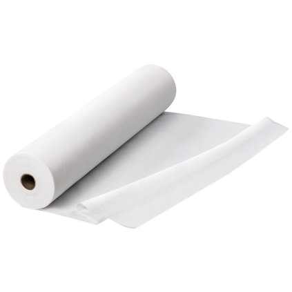 Jednorazové plachty z netkanej textílie v rolke s perforáciou 70 cm x 50 m - biele - 1