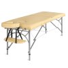 Masážny stôl skladací Medimas Ultra 2 - béžový dvojzónový hliníkový - 1