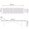 Masážny stôl skladací Medimas Ultra 3 - biely trojdielny drevený - 10