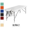 Masážny stôl skladací Medimas Ultra 2 - biely dvojzónový hliníkový - 2