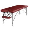 Masážny stôl skladací Medimas Ultra 2 - červený dvojzónový hliníkový - 1
