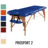 Masážne lehátko Medimas Prosport 2 – modré skladacie dvojzónové drevené - 2